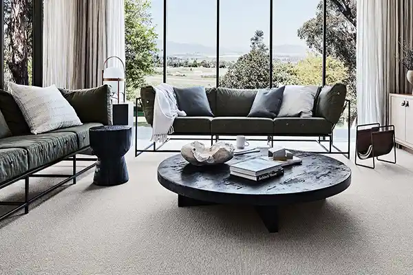 Godfrey hirst ravine residential carpet in a lounge room